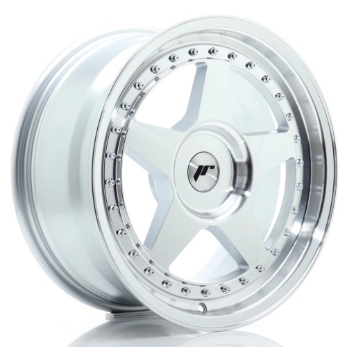 JR WHEELS JR6 17X8 ET20-35 BLANK SILVER MACHINED FACE