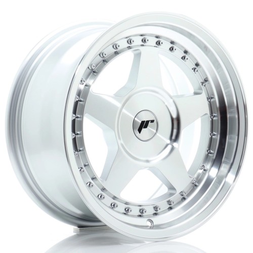 JR WHEELS JR6 16X8 ET10-30 BLANK SILVER MACHINED FACE