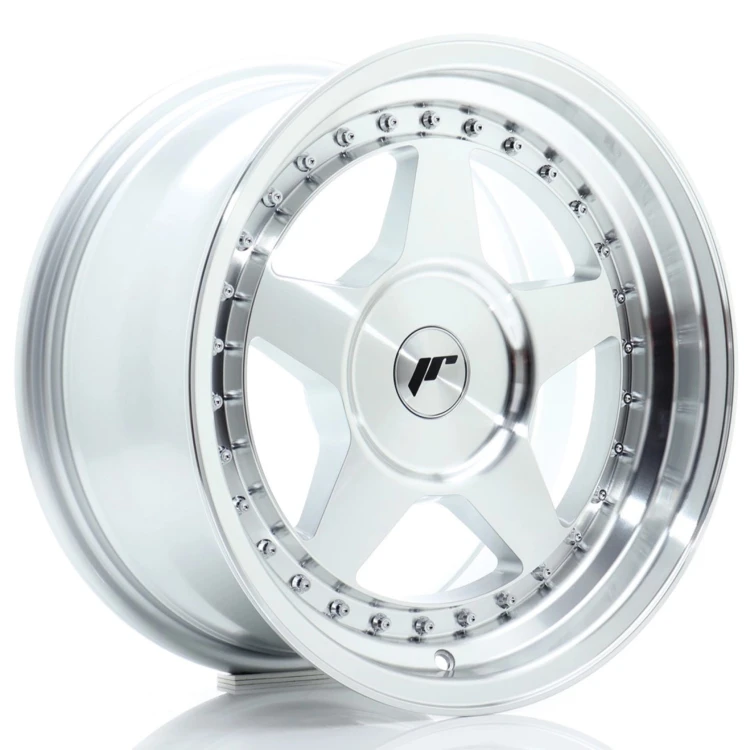 JR WHEELS JR6 16X8 ET10-30 BLANK SILVER MACHINED FACE