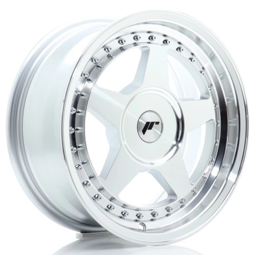 JR WHEELS JR6 16X7 ET20-35 BLANK SILVER MACHINED FACE