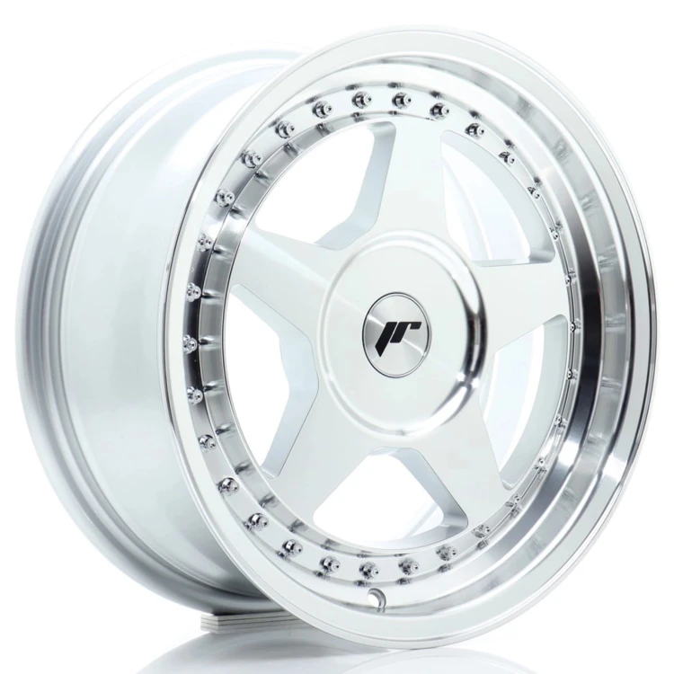 JR WHEELS JR6 16X7 ET20-35 BLANK SILVER MACHINED FACE
