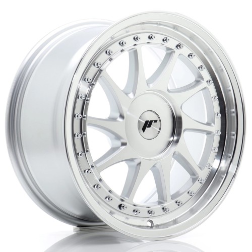 JR WHEELS JR26 17X8 ET20-35 BLANK SILVER MACHINED FACE