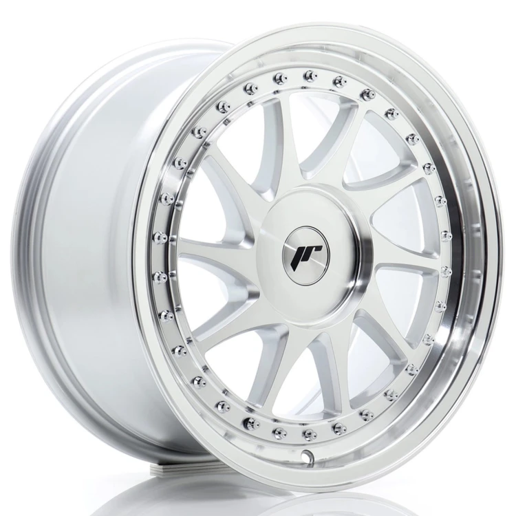 JR WHEELS JR26 17X8 ET20-35 BLANK SILVER MACHINED FACE
