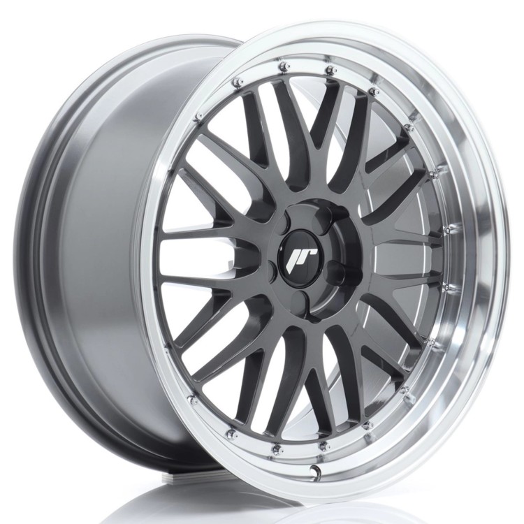 JR WHEELS JR23 20X10 ET20-40 5H BLANK HYPER GRAY W/MACHINED LIP