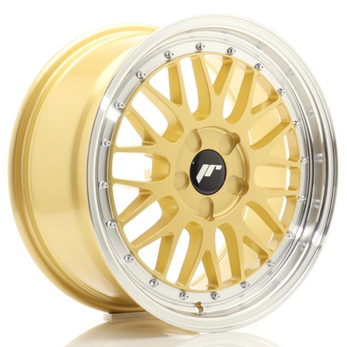 JR WHEELS JR23 17X8 ET20-45 5H BLANK GOLD W/MACHINED LIP
