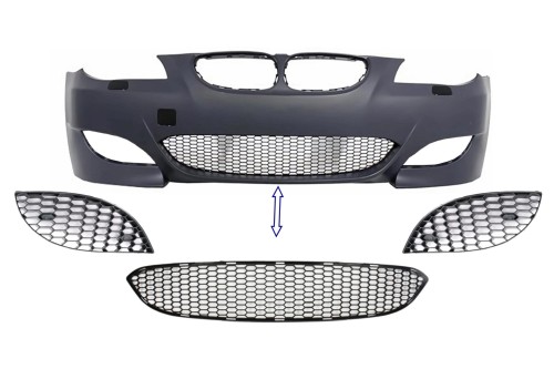 KRATKI PRZEDNIEGO ZDERZAKA BMW 5 SERII E60 E61 (2003-2010) ZDERZAK M5 LOOK