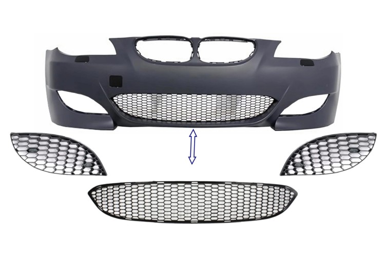KRATKI PRZEDNIEGO ZDERZAKA BMW 5 SERII E60 E61 (2003-2010) ZDERZAK M5 LOOK