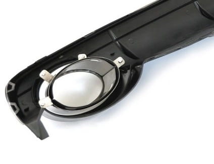 DYFUZOR CZARNY POŁYSK KOŃCÓWKI PRZEJŚCIÓWKI AUDI A6 C7 (14-18) RS6 LOOK
