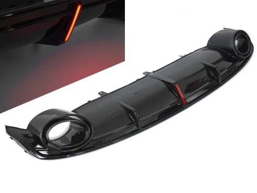 DYFUZOR CZARNY POŁYSK ZE ŚWIATŁEM LED AUDI A7 C7 (10-14) RS7 LOOK