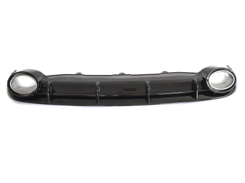 DYFUZOR CZARNY POŁYSK KOŃCÓWKI PRZEJŚCIÓWKI AUDI A6 C7 (11-14) RS6 LOOK
