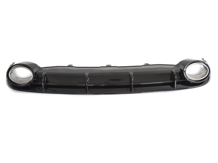 DYFUZOR CZARNY POŁYSK KOŃCÓWKI PRZEJŚCIÓWKI AUDI A6 C7 (11-14) RS6 LOOK