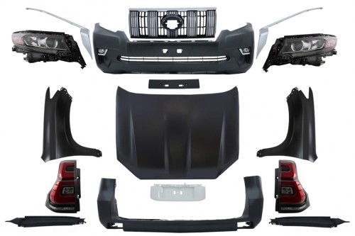 BODY KIT ZDERZAK MASKA TOYOTA LAND CRUISER PRADO FJ150 110-18 FACELIFT LOOK