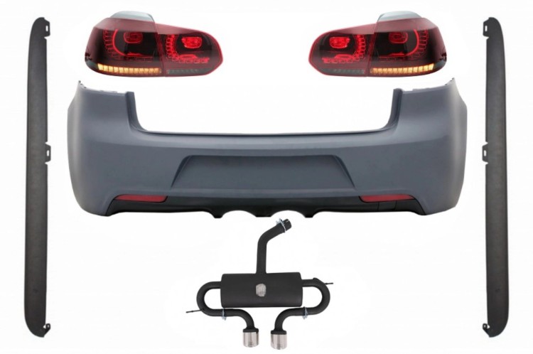 ZDERZAK TYLNY WYDECH PODWÓJNY VW GOLF VI 08-13 PROGI LAMPY TYLNE LED