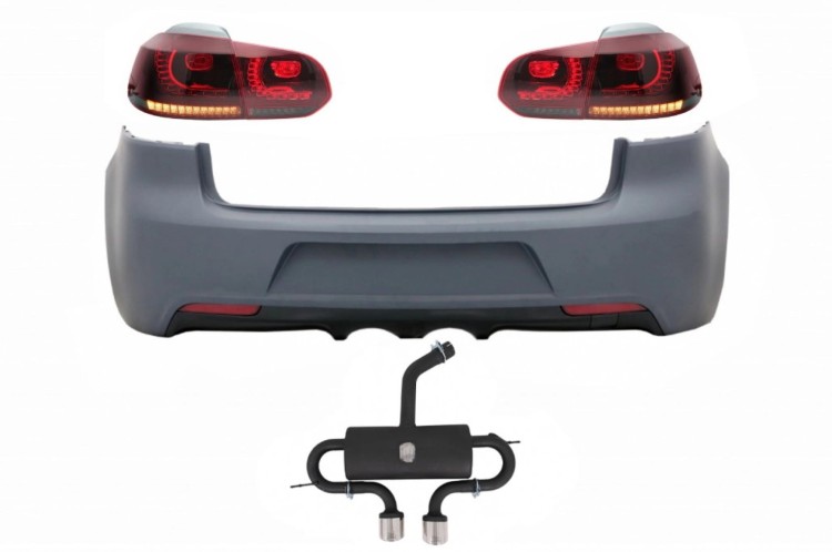 ZDERZAK TYLNY WYDECH LAMPY TYLNE LED VW GOLF VI (2008-2013) R20 DESIGN