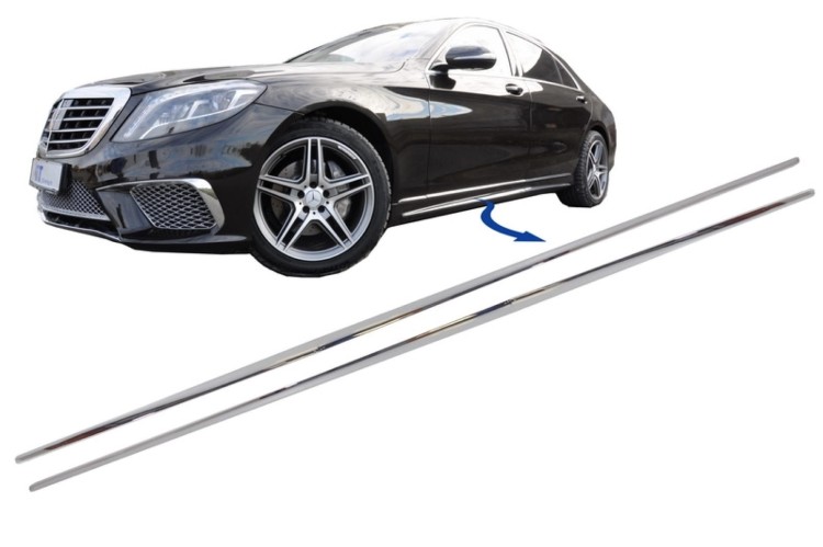 LISTWY PROGOWE CHROM MERCEDES S KLASA W222 (2013-2020) S65 S63 DESIGN