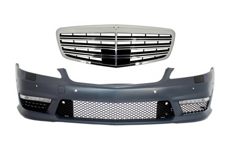 ZDERZAK PRZEDNI GRILL MERCEDES S KLASA W221 (2005-2012) S63 S65 DESIGN