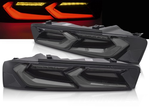 LAMPY TYLNE SMOKE BLACK CHEVROLET CAMARO 16-18 LED