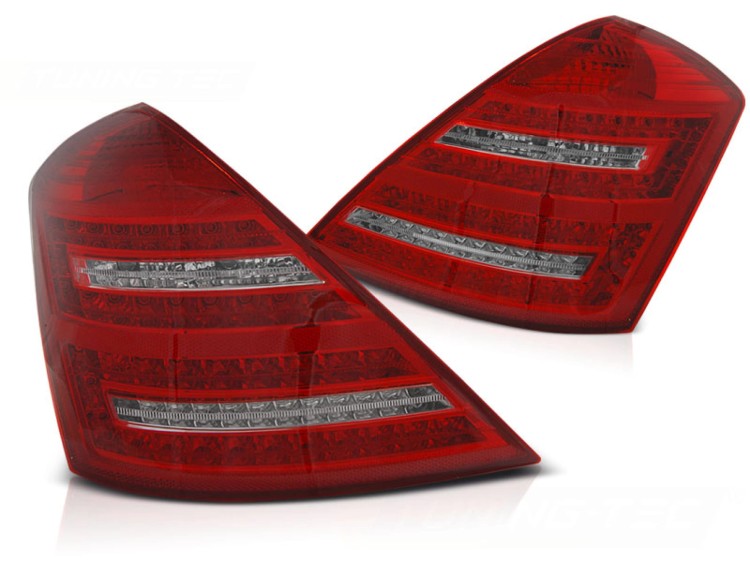 LAMPY TYLNE LED RED WHITE SEQ MERCEDES W221 S-KLASA 05-09