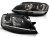 LAMPY PRZEDNIE REFLEKTORY U-LED LIGHT BLACK WITH CHROME VW GOLF 7 12-17