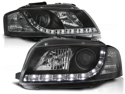 LAMPY PRZEDNIE REFLEKTORY BLACK AUDI A3 8P 05.03-03.08 LED