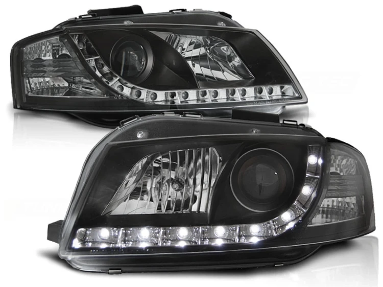 LAMPY PRZEDNIE REFLEKTORY BLACK AUDI A3 8P 05.03-03.08 LED