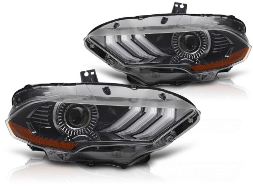 LAMPY PRZEDNIE REFLEKTORY FORD MUSTANG 18-21 LED RGB