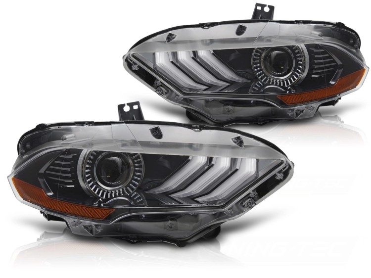 LAMPY PRZEDNIE REFLEKTORY FORD MUSTANG 18-21 LED RGB