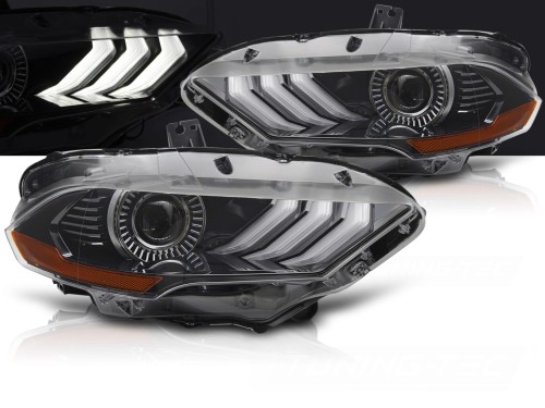 LAMPY PRZEDNIE REFLEKTORY FORD MUSTANG 18-21 LED RGB