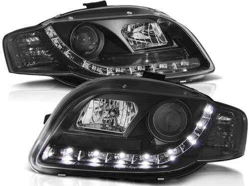 LAMPY PRZEDNIE REFLEKTORY BLACK AUDI A4 B7 11.04-03.08 LED