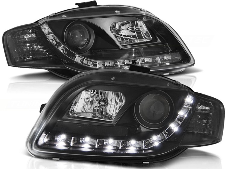 LAMPY PRZEDNIE REFLEKTORY BLACK AUDI A4 B7 11.04-03.08 LED