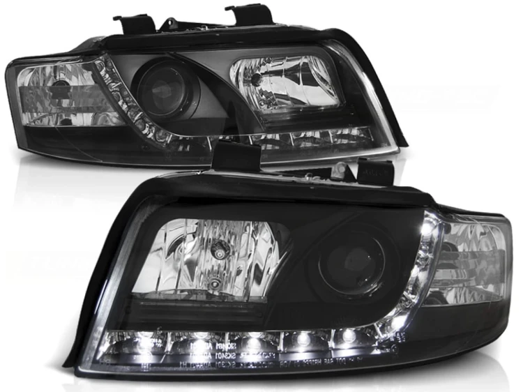 LAMPY PRZEDNIE REFLEKTORY BLACK AUDI A4 10.00-10.04