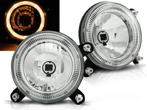 LAMPY PRZEDNIE REFLEKTORY ANGEL EYES CHROME VW GOLF 1 GOLF 2