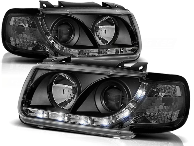 LAMPY PRZEDNIE REFLEKTORY BLACK VW POLO 6N 10.94-09.99 HATCHBACK LED