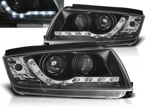 LAMPY PRZEDNIE REFLEKTORY BLACK SKODA FABIA 12.99-08 LED