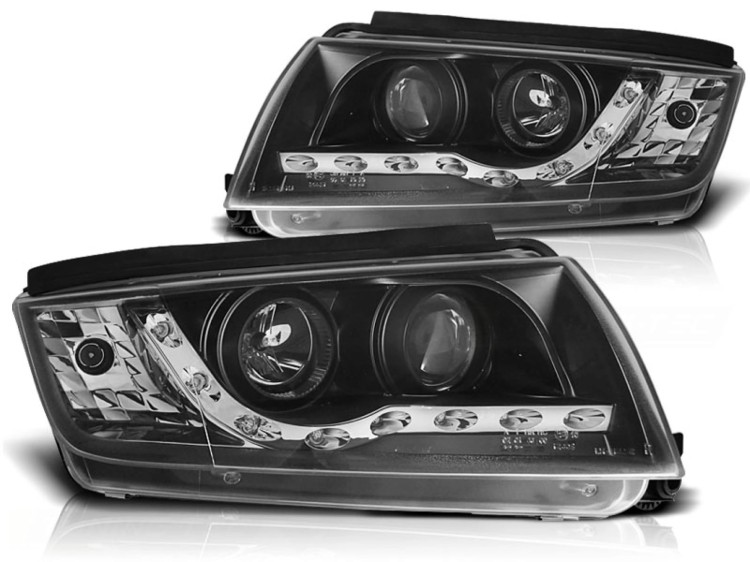 LAMPY PRZEDNIE REFLEKTORY BLACK SKODA FABIA 12.99-08 LED