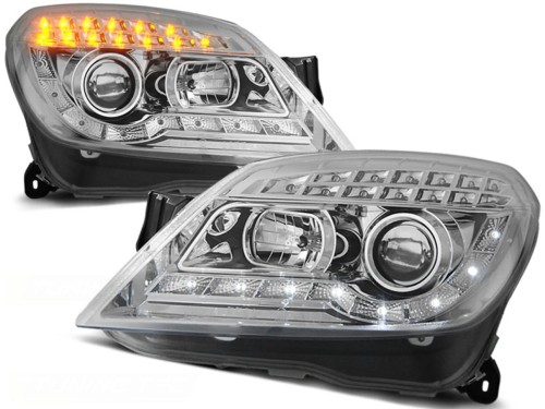 LAMPY PRZEDNIE REFLEKTORY OPEL ASTRA H 03.04-10 CHROME LED