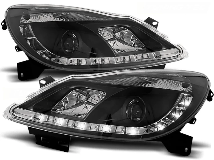 LAMPY PRZEDNIE REFLEKTORY OPEL CORSA D 04.06-11 BLACK LED