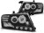 LAMPY PRZEDNIE REFLEKTORY MITSUBISHI PAJERO V60 00-06 ANGEL EYES BLACK