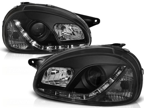 LAMPY PRZEDNIE REFLEKTORY OPEL CORSA B 02.93-10.00 BLACK