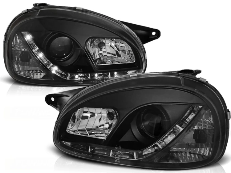 LAMPY PRZEDNIE REFLEKTORY OPEL CORSA B 02.93-10.00 BLACK