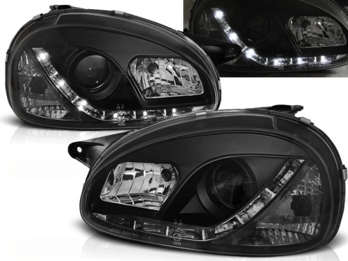 LAMPY PRZEDNIE REFLEKTORY OPEL CORSA B 02.93-10.00 BLACK