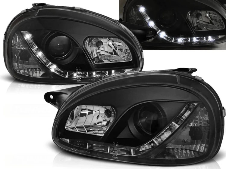 LAMPY PRZEDNIE REFLEKTORY OPEL CORSA B 02.93-10.00 BLACK
