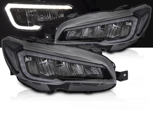 LAMPY PRZEDNIE REFLEKTORY LED BLACK SUBARU WRX 14-22