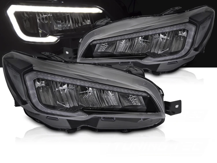 LAMPY PRZEDNIE REFLEKTORY LED BLACK SUBARU WRX 14-22