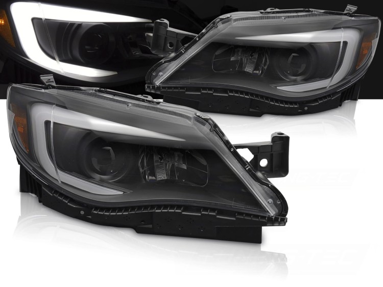 REFLEKTORY LAMPY PRZEDNIE BLACK SUBARU WRX 08-14