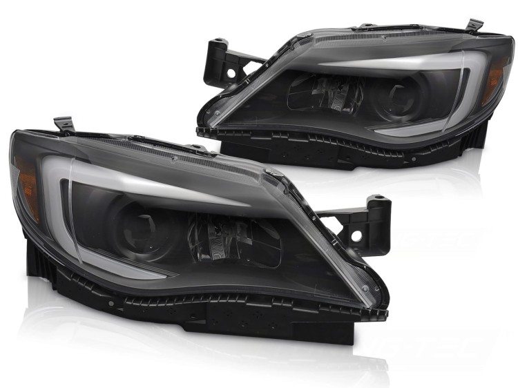 REFLEKTORY LAMPY PRZEDNIE BLACK SUBARU WRX 08-14