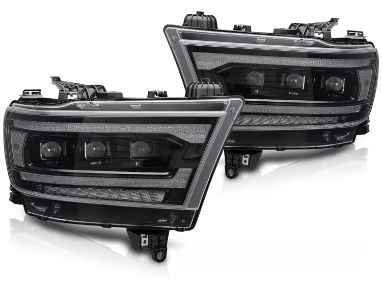 LAMPY PRZEDNIE REFLEKTORY DODGE RAM 19-22 FULL LED