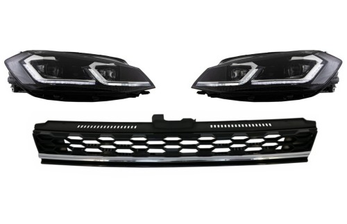 GRILL REFLEKTORY LAMPY LED VW GOLF 7.5 FACELIFT 17+ GTI DESIGN