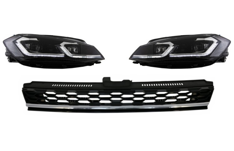 GRILL REFLEKTORY LAMPY LED VW GOLF 7.5 FACELIFT 17+ GTI DESIGN