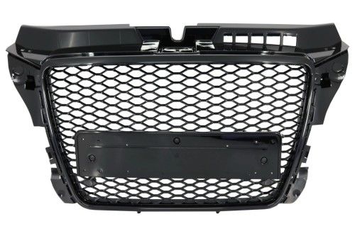 PRZEDNI GRILL BEZ EMBLEMATÓW DO AUDI A3 8P FACELIFT (2007-2012) W STYLU RS,